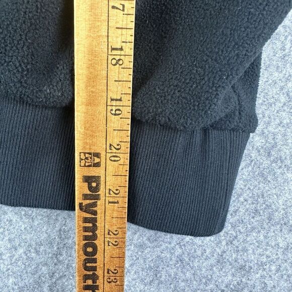 Sweaty Betty Compass Seam Sweatshirt Womens Small Black Soft Fleece Thumbhole LS - Picture 9 of 14